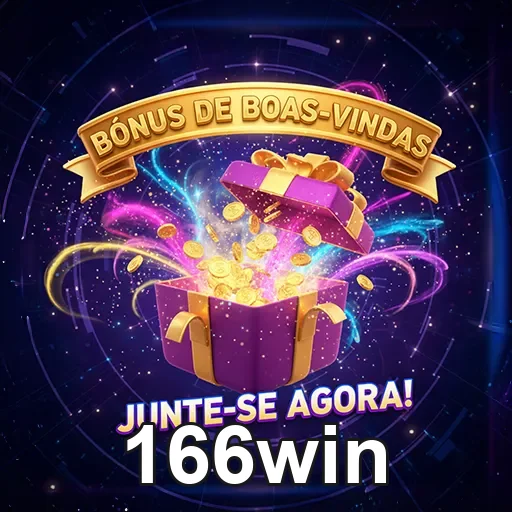 Imagem promocional do 166win com destaque para bônus, reforçando o site 166win para jogos de azar e apostas.